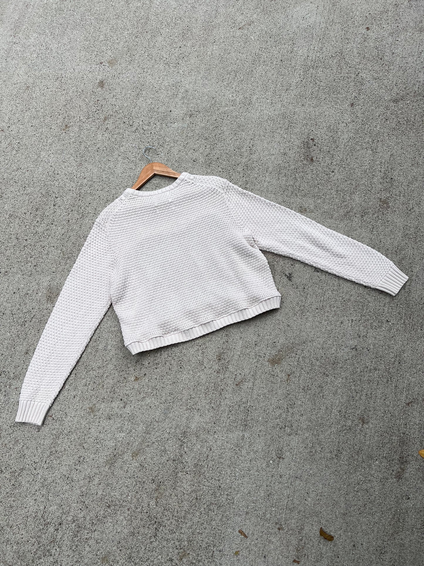 Broncos Cable Knit Crop Sweater - L