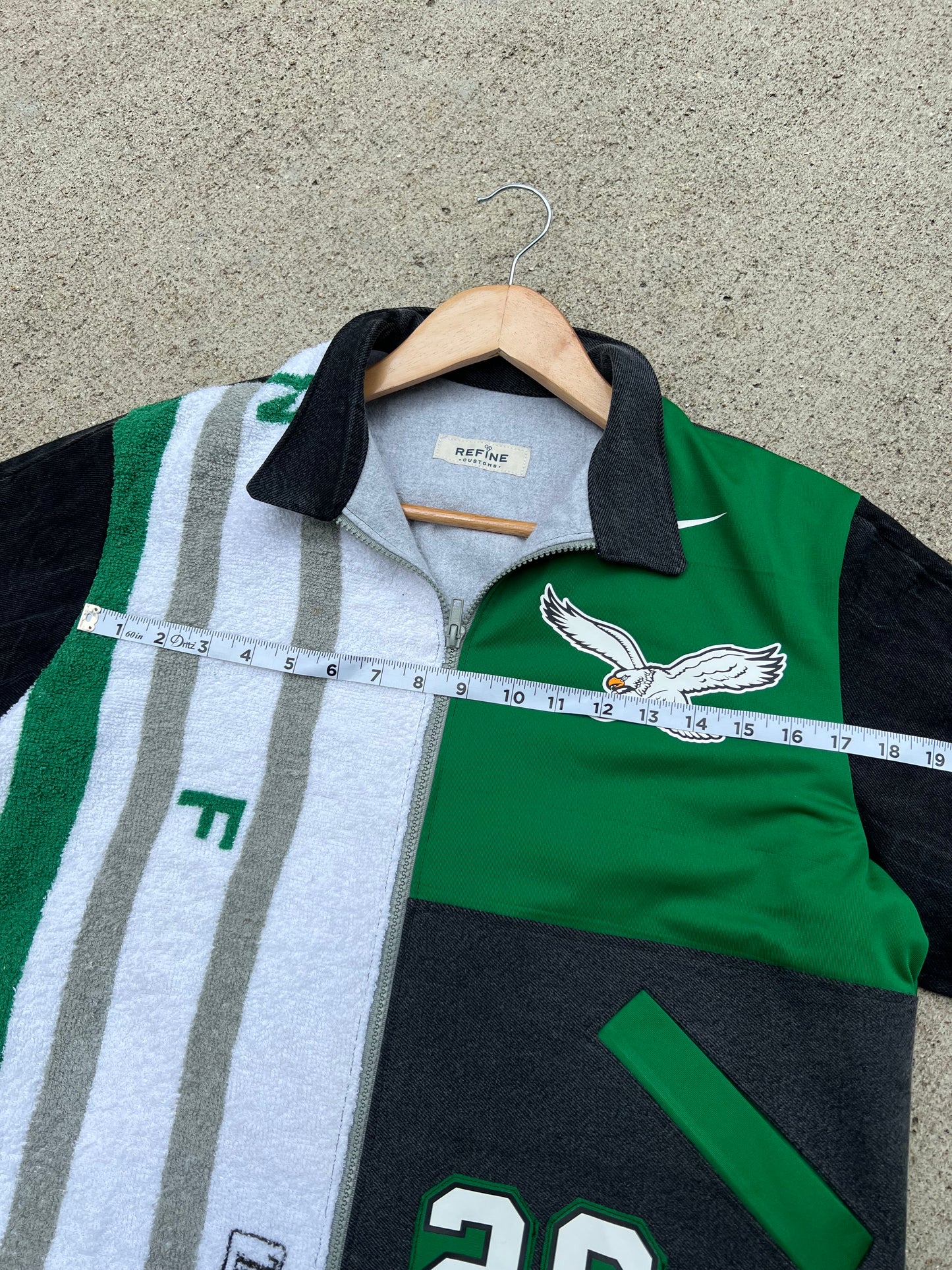 Eagles Kelly Green Denim Jacket - M