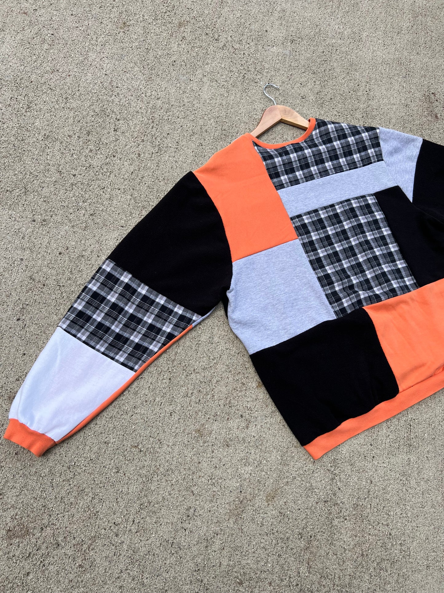 Bengals Plaid Patchwork Crew - XL