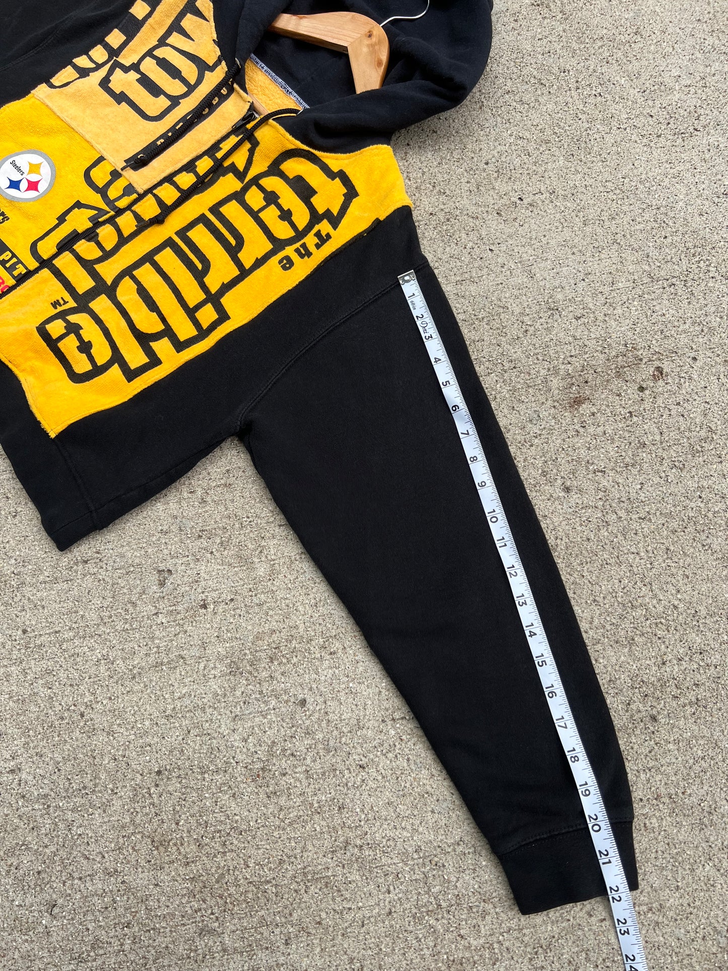Steelers Terrible Towel Cropped Zip Up - M