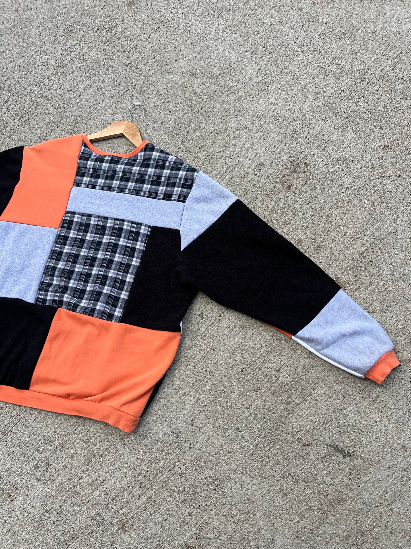 Bengals Plaid Patchwork Crew - XL