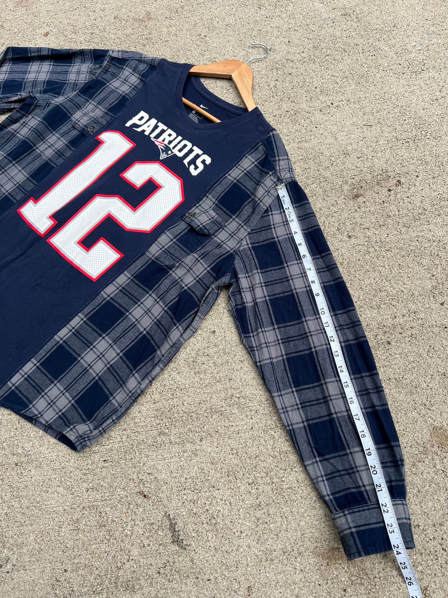 Patriots #12 Flannel Tee - One Size