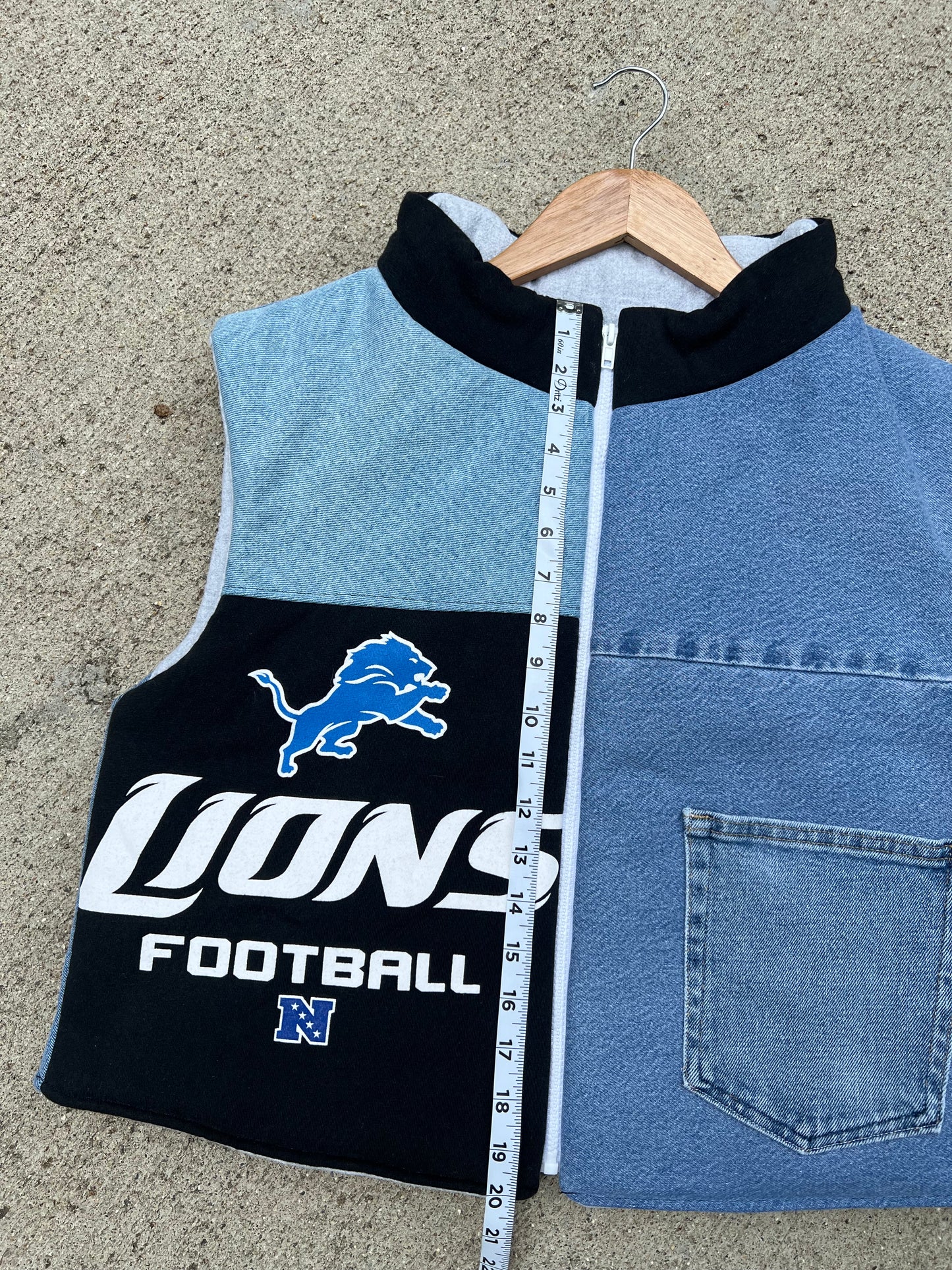 Lions Denim Jersey Vest - XL