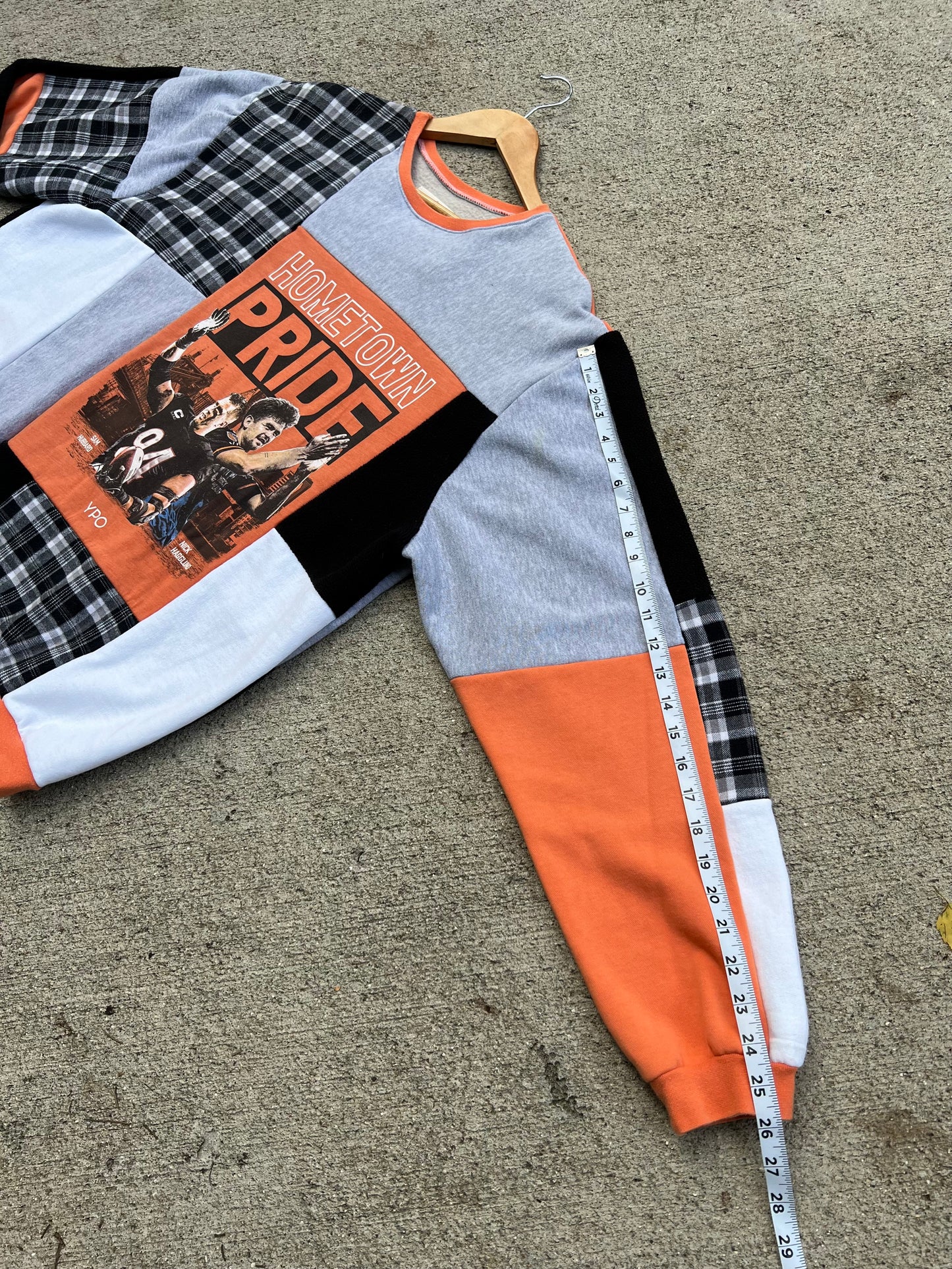 Bengals Plaid Patchwork Crew - XL