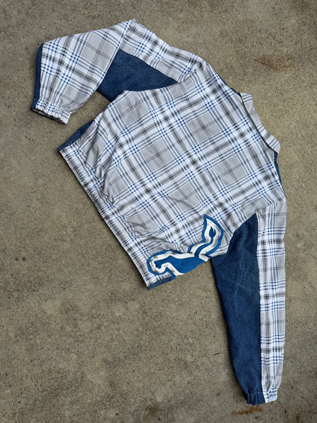 Detroit Lions Cropped Jean Jacket - L