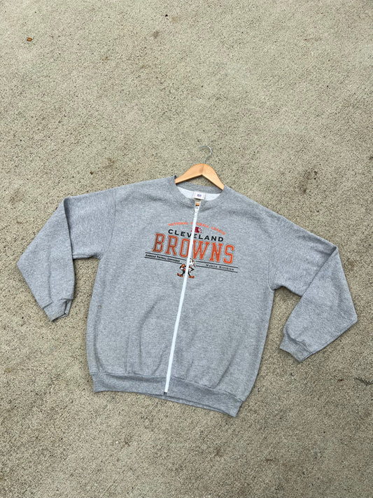 Browns Zip Up Crew - L