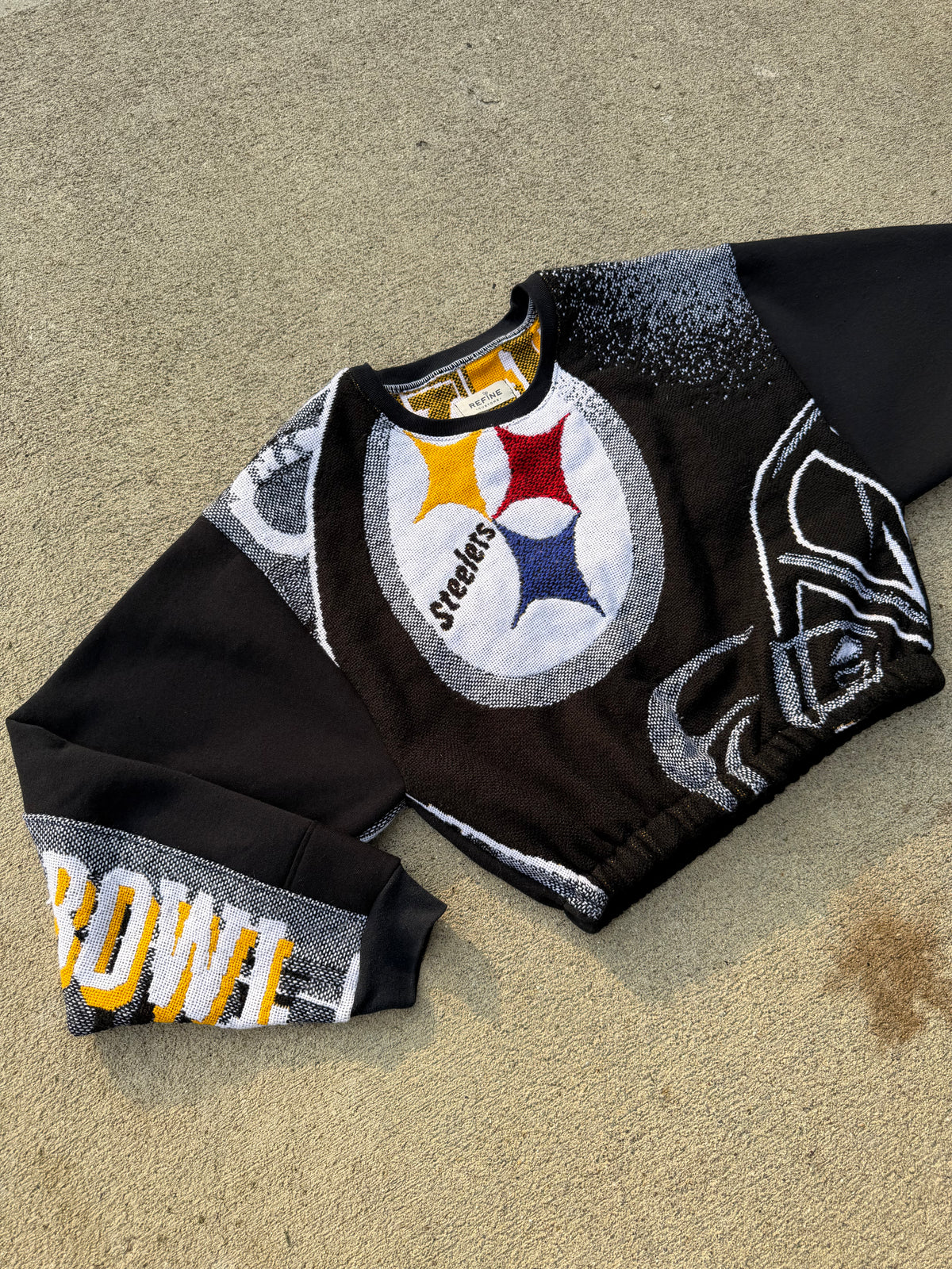 Pittsburg Steelers Cropped Crewneck - L