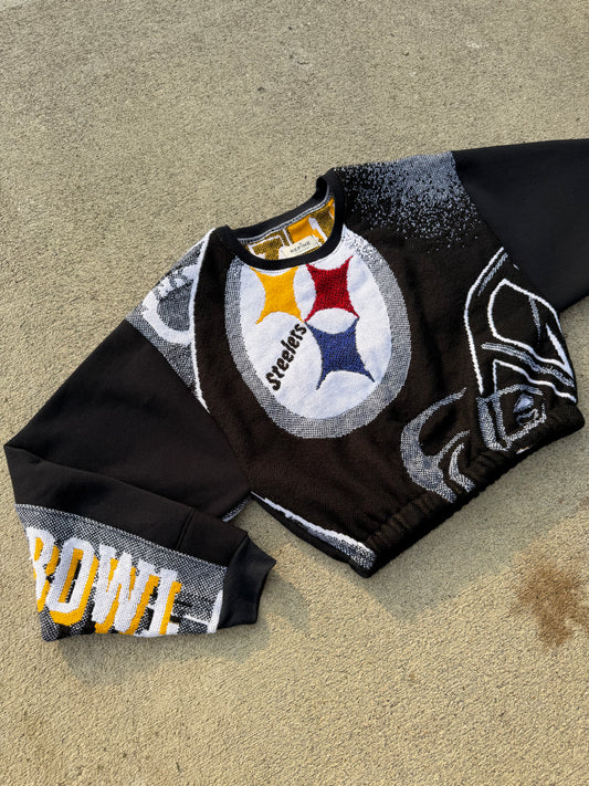 Pittsburg Steelers Cropped Crewneck - L