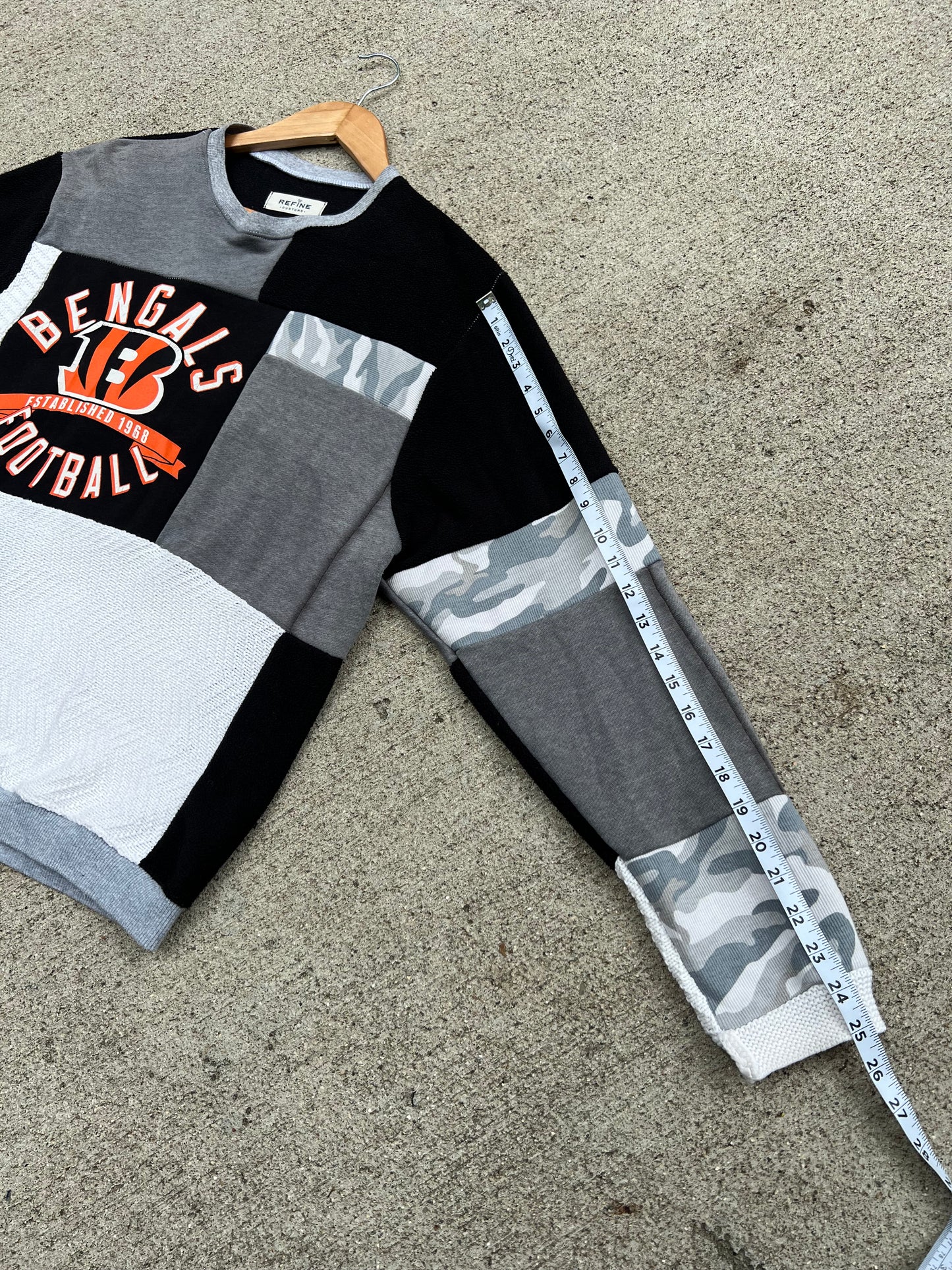 Bengals Camo Patchwork Crew - M