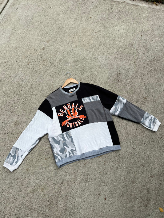 Bengals Camo Patchwork Crew - M