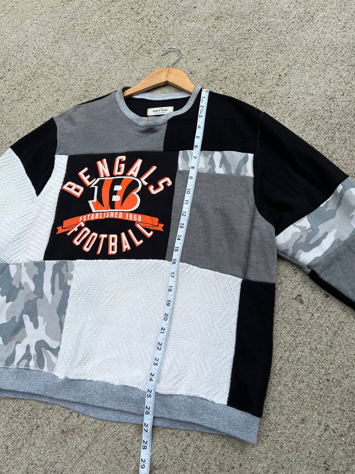Bengals Camo Patchwork Crew - M