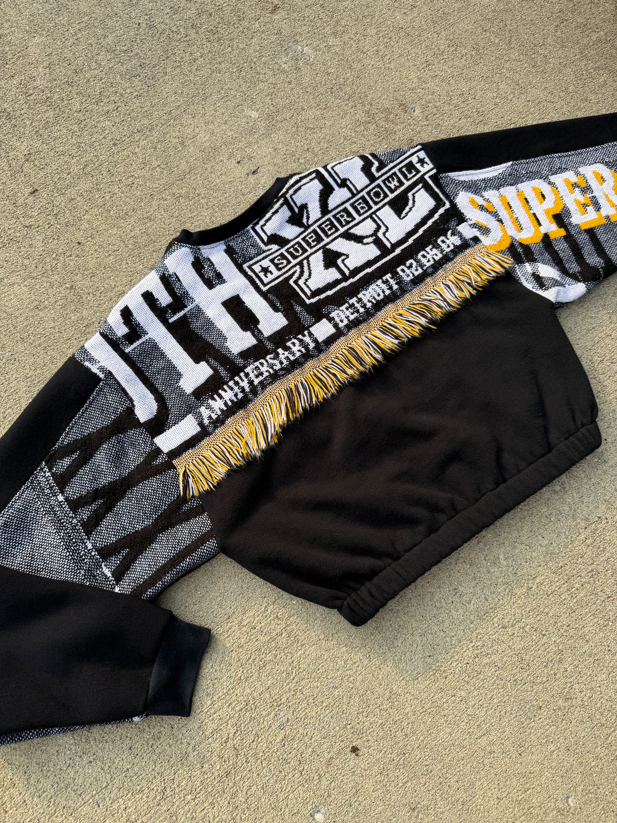 Pittsburg Steelers Cropped Crewneck - L