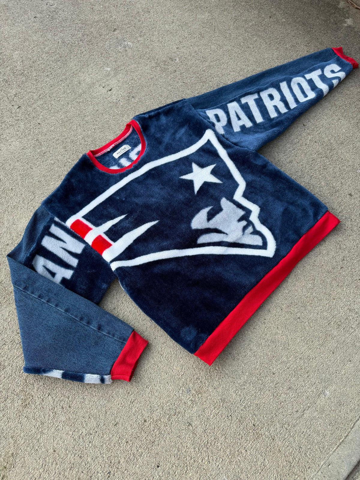 New England Patriots Blanket Crewneck - L