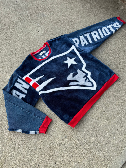 New England Patriots Blanket Crewneck - L