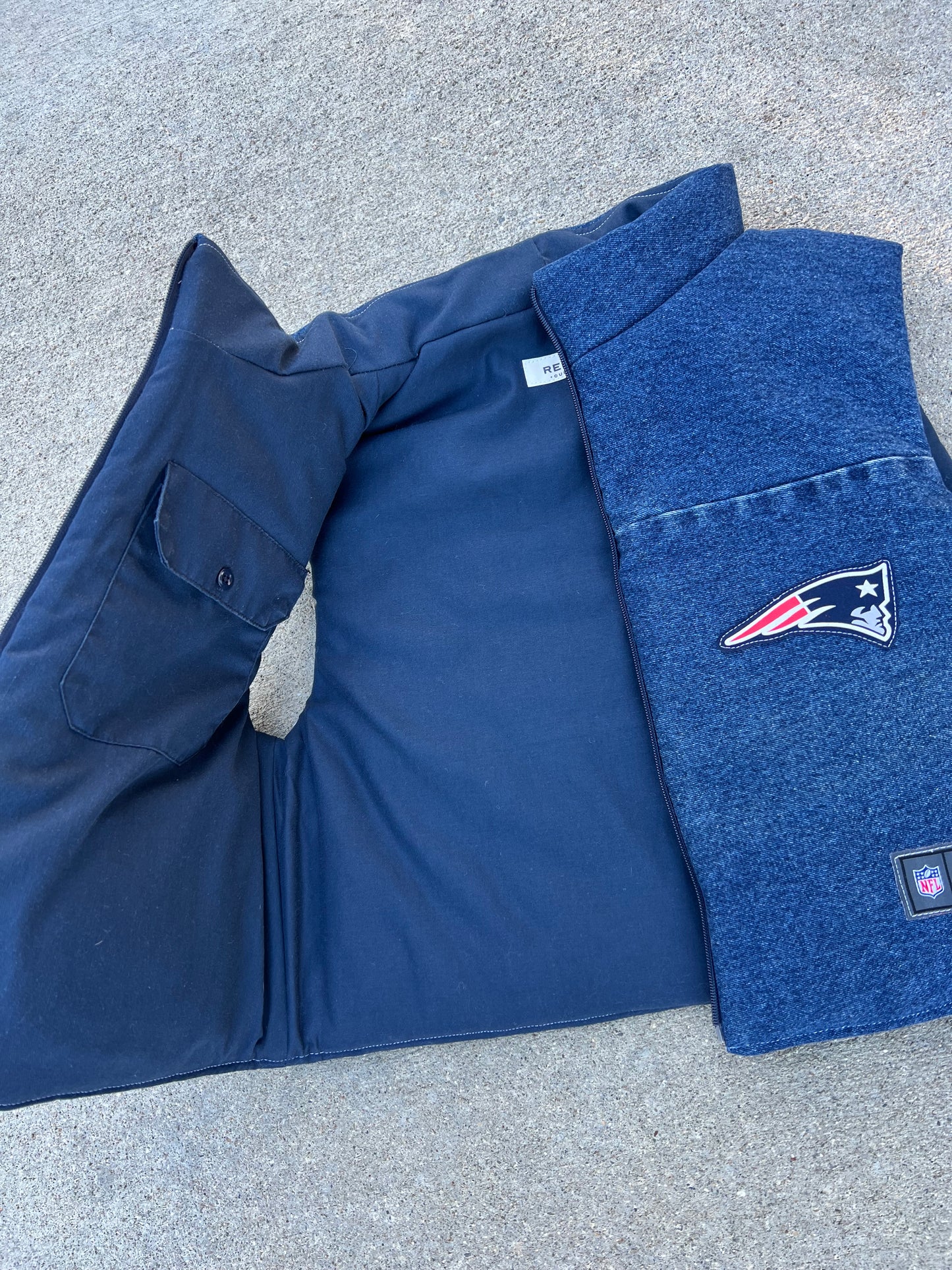 Patriots Gingham Puffer Vest