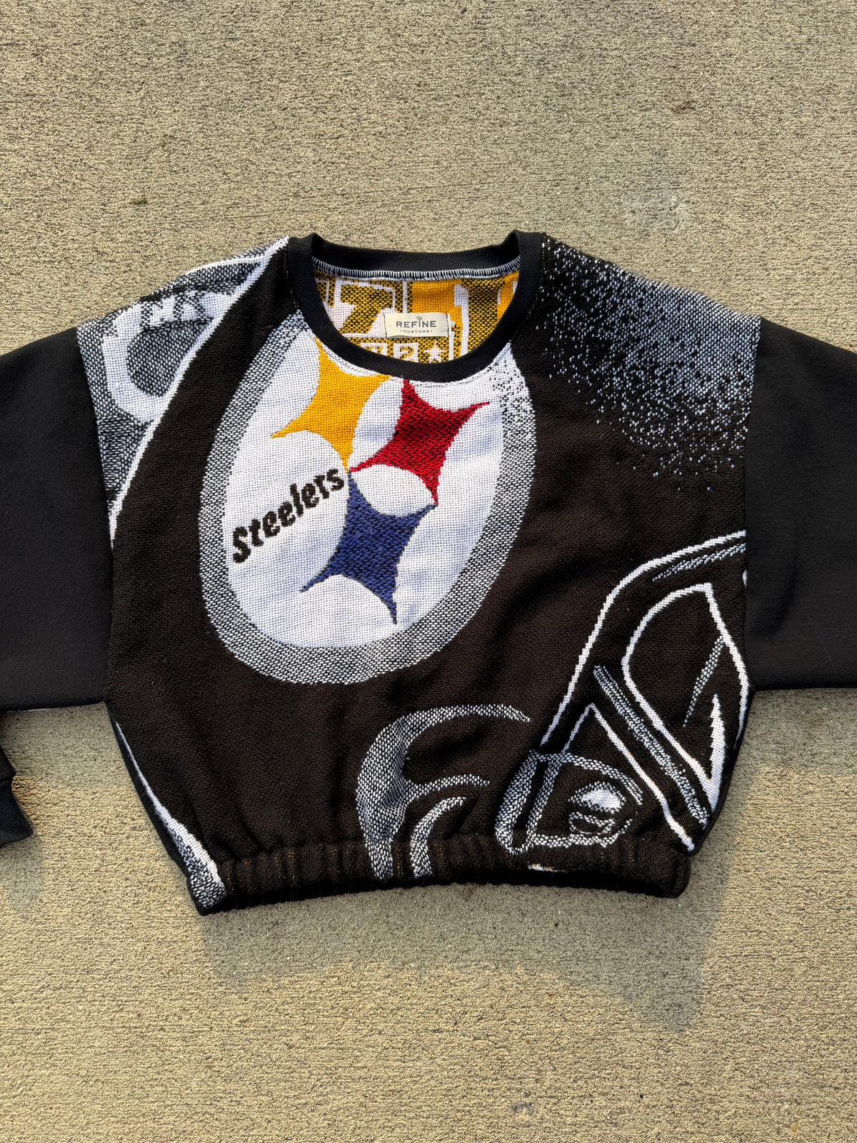 Pittsburg Steelers Cropped Crewneck - L
