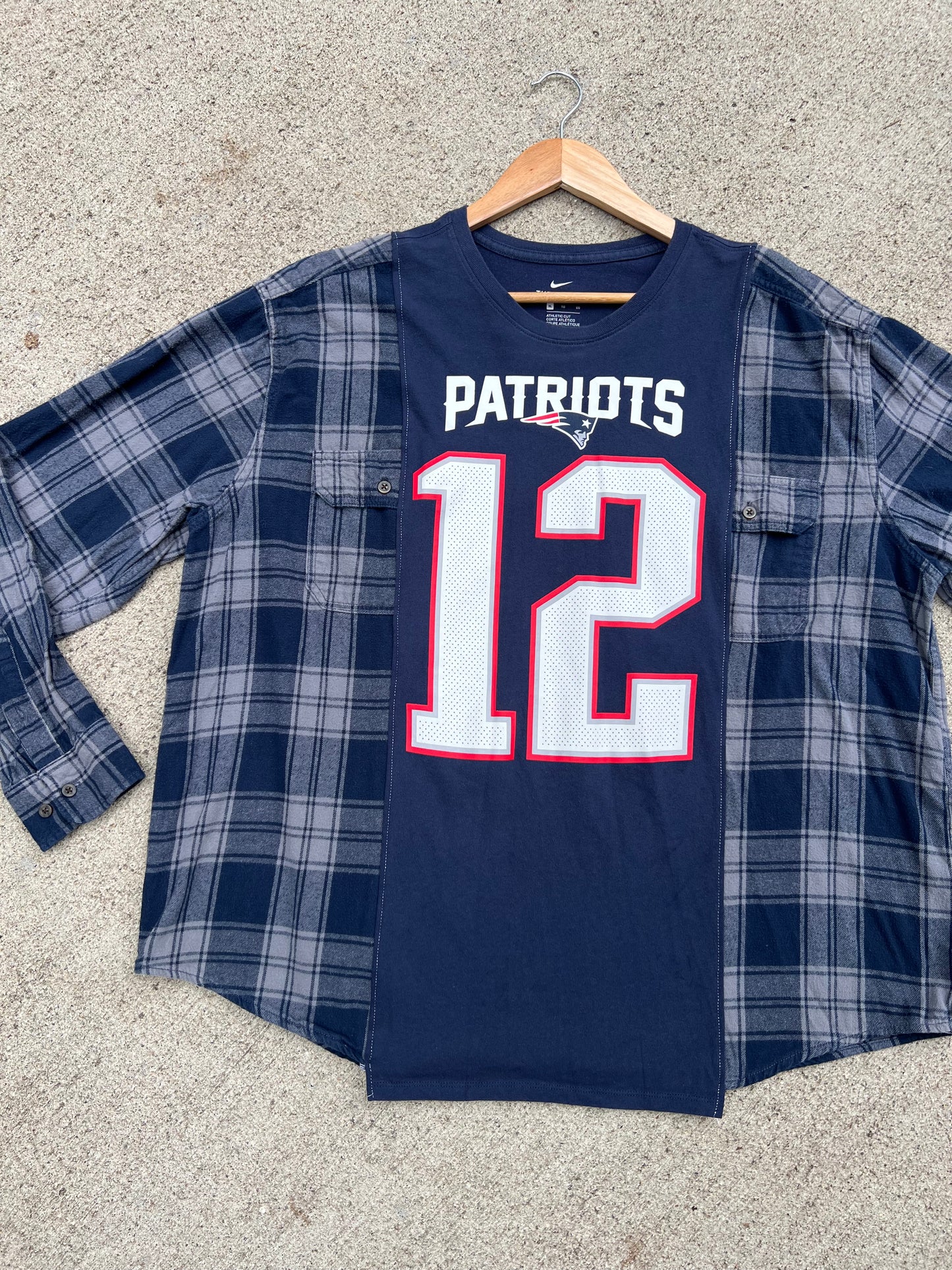 Patriots #12 Flannel Tee - One Size