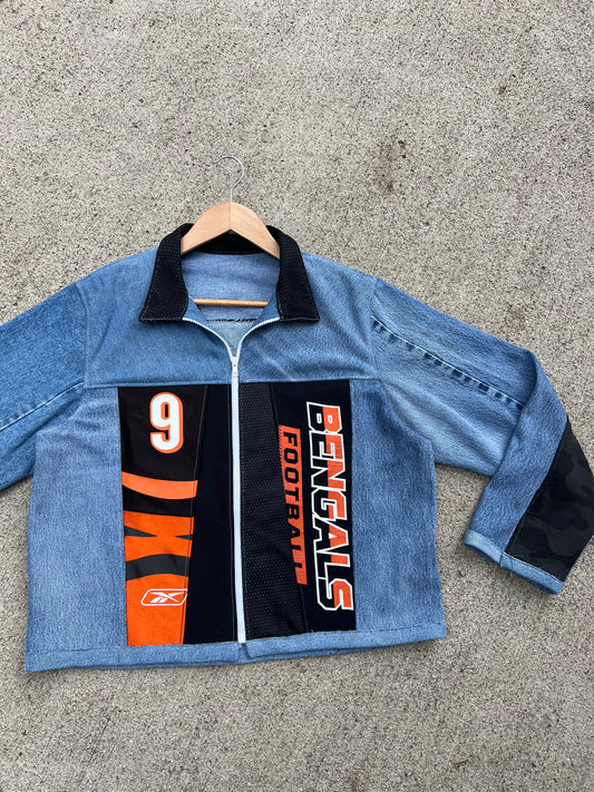 Bengals Blue Denim Jacket - L