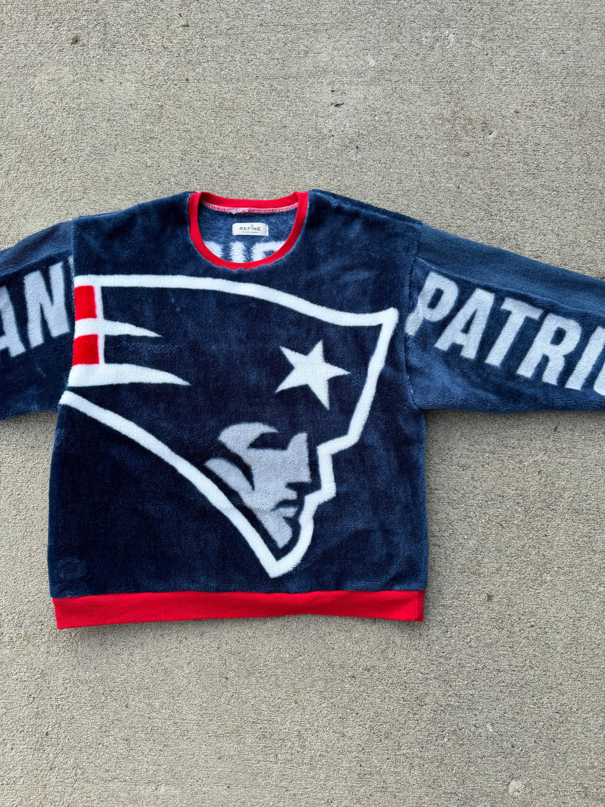 New England Patriots Blanket Crewneck - L