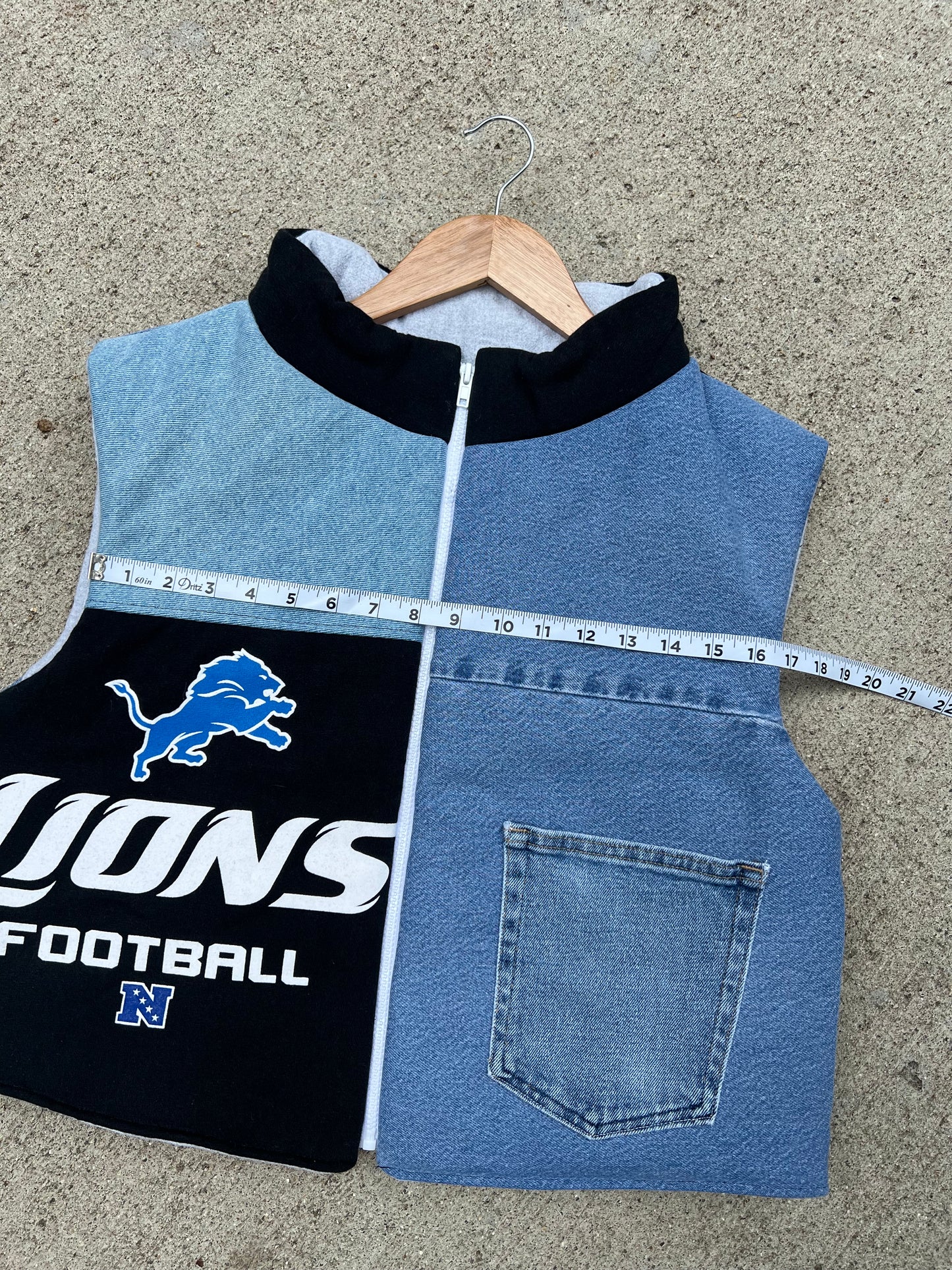Lions Denim Jersey Vest - XL